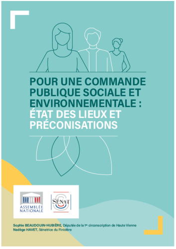 RAPPORT – Pour une commande publique sociale et environnementale : état des lieux et préconisations