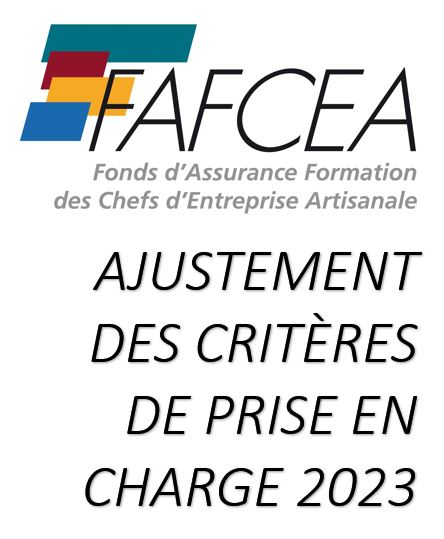 FAFCEA Ajustement des critères de prise en charge 2023
