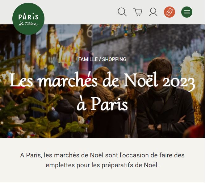 Les marchés de Noël 2023 à Paris
